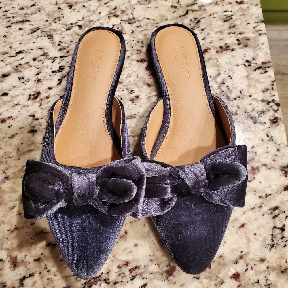 Loft ann Taylor shoes blue vetvet